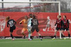 2. Bundesliga Frauen - Saison 2025/26 - FC Ingolstadt 04 Frauen - SG Andernach -  Der 0:1 Führungstreffer durch - Schraa Sarah grün Andernach - jubel - Torwart Anna-Lena Daum (Nr.22 - FC Ingolstadt Frauen I) - Stefanie Reischmann (Nr.24 - FC Ingolstadt Fr