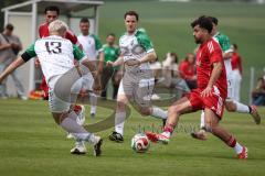 Kreisklasse - Saison 2025/26- SV Lippertshofen - Türkisch SV Ingolstadt-  - Daniel Drotleff rot Türkisch - Florian Hiss weiss Lippertshofen - Foto: Meyer Jürgen