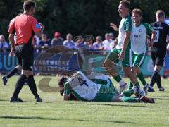 Relegation - Saison 2025/26 - SV Karlskron - FC Geisenfeld - Der 0:2 Führungstreffer durch Lukas Kellermann grün Geisenfeld - jubel - XXXXX - Foto: Meyer Jürgen
