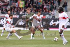 3. Liga; VfB Stuttgart 2 - FC Ingolstadt 04; Benjamin Kanuric (8, FCI) Münst Leonhard (13 VFB) Laupheimer Lukas (18 VFB) Boakye Benjamin (11 VFB)