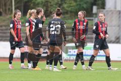 2. Bundesliga Frauen - Saison 2024/25 - FC Ingolstadt 04 Frauen - FC Union Berlin - Die Mannschaft kommt zusammen nach dem 0:2 Führungstreffer - XXXXX - Foto: Meyer Jürgen