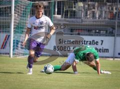 Freundschaftsspiel - FC Gerolfing - VFR Neuburg - Flaur Bashota (Nr.23 - FC Gerolfing) - Daniel Rampertshammer (Nr.18 - VFR Neuburg) - Foto: Meyer Jürgen