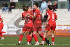 2023_10_22 - 2. Bundesliga - Saison 2023/24 - FC Ingolstadt 04 Frauen - FSV Gütersloh - Der 1:2 Anschlusstreffer durch Pija Reininger (Nr.21 - FCI Frauen) - jubel  - Foto: Meyer Jürgen