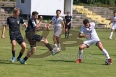 A-Junioren Bundesliga  - Saison 2024/25 - A-Junioren - FC Ingolstadt 04 - SSV Ulm - Drakulic Ognjen weiss FCI - Ehe Benedikt schwarz Ulm - Foto: Meyer Jürgen