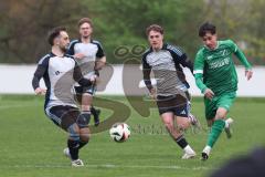 Bezirksliga - Saison 2025/26 - TSV Ober./Unterhaunstadt - FC Gerolfing - Ahmet Altay (Nr.25 - FC Gerolfing) - Fabio Udella grau Ober./Unterhaunstadt - David Polster links grau Ober./Unterhaunstadt - Foto: Meyer Jürgen