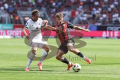 3. Liga; FC Ingolstadt 04 - TSV 1860 München; Niclas Dühring (18, FCI) Zweikampf Kampf um den Ball Philipp David (8 TSV)