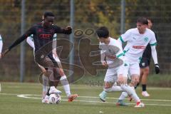 *** Bayernliga Nord - Saison 2025/26 - FC Ingolstadt 04 II - TSV Neudrossenfeld - Jason Osei Tutu (Nr.11 - FC Ingolstadt II) - Noah Ismail weiss Neudrossenfeld - Foto: Meyer Jürgen