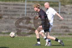 Bayernliga Nord - Saison 2025/26 - FC Ingolstadt 04 II - SpVgg Bayern Hof - Patrick Bachmann (Nr.8 - FC Ingolstadt II) - Maximilian Weiß weiss Bayern Hof  - Foto: Meyer Jürgen