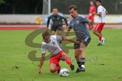 Bezirksliga - Saison 2024/25 - Eduard Hardok weiss Fatih - Gabriel Ramaj grau Feldmoching -  Foto: Meyer Jürgen