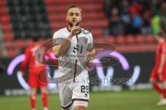 3. Liga - Saison 2024/25 - FC Ingolstadt 04 - SpVgg Unterhaching - Der 2:0 Führungstreffer durch David Kopacz (Nr.29 - FCI) - jubel - Foto: Meyer Jürgen