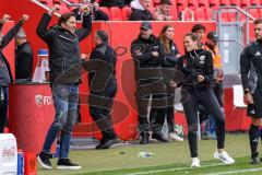 3. Liga; FC Ingolstadt 04 - FC Hansa Rostock; Spiel ist aus, Sieg Jubel Freude Cheftrainerin Sabrina Wittmann (FCI) Sportdirektor Ivica Grlic  (FCI) 2:1