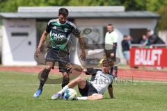 Bezirksliga - Saison 2025/26- TSV Gaimersheim - TSV Ober./Unterh.stadt - Benjamin Anekin schwarz Gaimersheim - Amadeues Taubert grau Ober/. Unterh.stadt - XXXXX - Foto: Meyer Jürgen