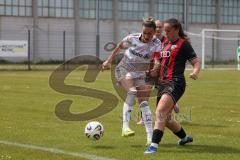 2. Bundesliga Frauen - Saison 2025/26 - FC Ingolstadt 04 Frauen - FCB München II - Kappes Jana rot FCB  - Mara Winter (Nr.2 - FC Ingolstadt Frauen I) - Foto: Meyer Jürgen