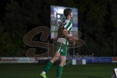 Landesliga - Saison 2025/26 - SV Manching - TSV Aindling - Luca Bienek (Nr.16 - SV Manching) legt den Ball auf zum 2:0 Führungstreffer durch Sebastian Graßl (Nr.10 - SV Manching)  - jubel - XXXXX - Foto: Meyer Jürgen