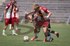 A-Junioren Bundesliga  - Saison 2026/27 - A-Junioren - FC Ingolstadt 04 - Jahn Regensburg - Luca Stark rot FCI - Maximilian Dobler weiss Regensburg - Foto: Meyer Jürgen