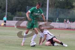 Bezirksliga - Saison 2024/25- FC Fatih - FC Gerolfing -  - Julien Bajer (Nr.14 - FC Gerolfing) - Dardan Berisha (Nr.5 - FC Fatih) - Foto: Meyer Jürgen