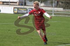 Kreisliga- Saison 2024/25- TSV Etting - TSV Altmannstein- Thomas Riegelsberger rot Altmannstein mit dem 0:1 Führungstreffer  - jubel - Foto: Meyer Jürgen