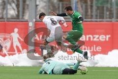 AUDI - Schanzer Amateurcup - Finale -  2026  - SV Hundszell - SV Denkendorf - Gabriel Hägel TW Hundszell - Luc Kammerer weiss Hundszell - Sebastian Mayer grün Denkendorf - Foto: Meyer Jürgen