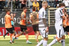 3. Liga; SV Sandhausen - FC Ingolstadt 04; Tor Jubel Treffer Sebastian Grönning (11, FCI) Torwart Königsmann Timo (22 SVS) Simon Lorenz (32, FCI) Julian Kügel (31, FCI)