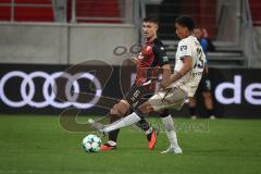 3. Liga - Saison 2026/27 - FC Ingolstadt 04 - TSG Hoffenheim II - Georgios Antzoulas (Nr.6 - FCI) - Tristan Spranger (Nr.13 - Hoffenheim) - Foto: Meyer Jürgen