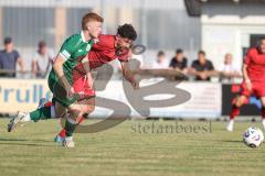 * Testspiel - 3. Liga - Saison 2025/26 - FC Ingolstadt 04 - VFB Eichstätt - Ognjen Draculic (Nr.30 - FC Ingolstadt 04) - Senih Fazlji (Nr.16 - VFB Eichstätt) - Foto: Meyer Jürgen