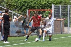 3. Liga; SpVgg Unterhaching - FC Ingolstadt 04; Leuthard Alexander (20 SpVgg) Mladen Cvjetinovic (19, FCI) Zweikampf Kampf um den Ball