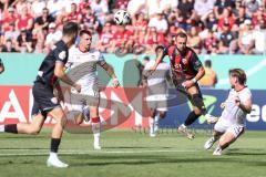 DFB-Pokal; FC Ingolstadt 04 - 1. FC Kaiserslautern;David Kopacz (29, FCI) Heuer Jannis (24 FCK) Hanslik Daniel (19 FCK)