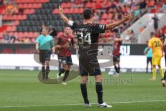 3.Liga - Saison 2023/2024 - FC Ingolstadt 04 -  1. FC Saarbrücken - Lukas Fröde (Nr.34 - FCI) - Foto: Meyer Jürgen