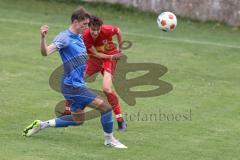 Kreisliga- Saison 2024/25- TSV Kösching - SV Hundszell - Noah Schatzmann blau Hundszell - Pablo Krantz Blanco rot Kösching - Foto: Meyer Jürgen