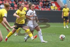 2. Bundesliga Frauen - Saison 2024/25 - FC Ingolstadt 04 Frauen - SV Weinberg - Ivana Slipcevic (Nr.8 - FCI Frauen) - Wiesinger Eva gelb Weinberg - Foto: Meyer Jürgen