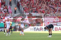 DFB-Pokal; FC Ingolstadt 04 - 1. FC Kaiserslautern; Niederlage, hängende Köpfe 1:2, Ryan Malone (16, FCI) Heuer Jannis (24 FCK)