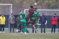 Bayernliga Nord - Saison 2024/25 - FC Ingolstadt 04 II - VFB Eichstätt - Luka Klanac rot FCI - Senih Fazlji grün Eichstätt - Foto: Meyer Jürgen