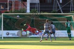 Totopokal- Saison 2023/2024 - SV Manching  - VFB Eichstätt - Der 1:1 Ausgleichstreffer durch Nitaj Ferat grau #17 Eichstätt - jubel - Foto: Meyer Jürgen