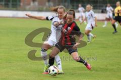 2. Bundesliga Frauen - Saison 2024/25 - FC Ingolstadt 04 Frauen - 1. FC Nürnberg - Wolski Lea (Nr.5 - FCI Frauen) - Guttenberger Luisa weiss Nürnberg - Foto: Meyer Jürgen