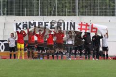 2. Frauen-Bundesliga - Saison 2021/2022 - FC Ingolstadt 04 - MSV Duisburg - Banner - choreo - Spruchband - Foto: Meyer Jürgen