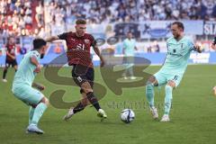 3. Liga; FC Ingolstadt 04 - TSV 1860 München; Benjamin Kanuric (8, FCI) Rieder Tim (6 TSV) Kurt Kaan (2 TSV) Zweikampf Kampf um den Ball