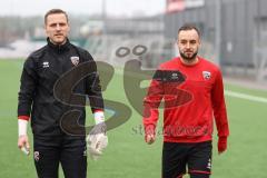 3. Liga; FC Ingolstadt 04 - Trainingsauftakt nach Winterpause; Torwart Marius Funk (1, FCI) David Kopacz (29, FCI)