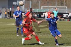 Bayernliga Süd - Saison 2022/2023 - FC Ingolstadt 04 - FC Deisenhofen - Jonas Perconti (Nr.14 - FCI II) - Niklas Sagner blau Deisenhofen - Foto: Meyer Jürgen