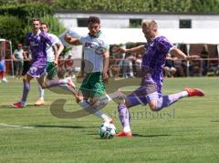 Testspiel - Saison 2026/27 - VFB Eichstätt - FC Ingolstadt 04 - Daniel Spies (Nr.4 - VFB Eichstätt) - Lars Lokotsch (Nr.13 - FCI) mit dem 0:1 Führungstreffer - jubel - Foto: Meyer Jürgen
