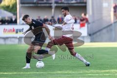 Toto Pokal; TSV Landsberg - FC Ingolstadt 04; Zweikampf Kampf um den Ball Fredrik Carlsen (8, FCI)