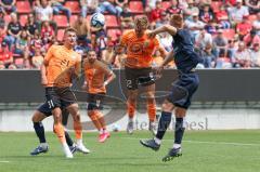 3.Liga - Saison 2023/2024 - Freundschaftsspiel - FC Ingolstadt 04 - SpVgg Unterhaching - Simon  Lorenz (Nr.32 - FCI) - Julian  Klügl (Nr.31 - FCI) - Foto: Meyer Jürgen