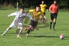 Kreisliga - Saison 2025/26- TSV Lichtenau - TSV Hohenwart - Mark Steingräber gelb Lichtenau - Andreas Widhopf weiss Hohenwart - Foto: Meyer Jürgen