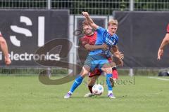 3. Liga; Testspiel; FC Ingolstadt 04 - 1. FC Heidenheim; Zweikampf Kampf um den Ball Jasper Maljojoki (23, FCI)