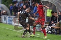Toto Pokal; FC Sportfreunde Schwaig - FC Ingolstadt 04; Fredrik Carlsen (8, FCI) Zweikampf Kampf um den Ball Tobias Jell