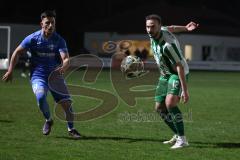 Landesliga - Saison 2025/26 - SV Manching - FV Illertissen II - Marcel Posselt (Nr.12 - SV Manching) - Kasumaj Altin blau Illertissen  - Foto: Meyer Jürgen