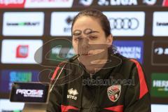 3. Liga - Saison 2025/26 - FC Ingolstadt 04 - Energie Cottbus - Cheftrainerin Sabrina Wittmann (FCI) bei der PK nach dem Spiel - XXXXX - Foto: Meyer Jürgen