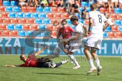 3. Liga; SpVgg Unterhaching - FC Ingolstadt 04; Tim Heike (9, FCI) Zweikampf Kampf um den Ball Benjamin Kanuric (8, FCI) Waidner Dennis (39 SpVgg)