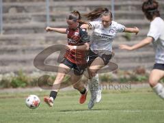 2. Bundesliga Frauen - Saison 2026/27  - FC Ingolstadt 04 Frauen - 1.FCC Turbine Potsdam - Emilie Fähnrich (Nr.5 - FCI Frauen) - Turoczy Anna Maria weiss Potsdam - Foto: Meyer Jürgen
