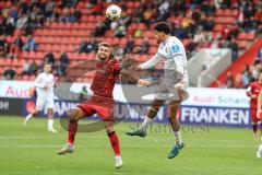 3. Liga; FC Ingolstadt 04 - SSV Ulm; Yannick Deichmann (20, FCI) Zweikampf Kampf um den Ball Kopfball David Jonas (15 Ulm)