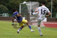 Kreisklasse -  Saison 2023/2024 - TSV Ingolstadt Nord - TSV Großmehring - Sebastian Eisenberger weiss Großmehring - Abderahim Zerbane blau Ing Nord - Foto: Meyer Jürgen